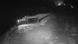 Modrá sjezdovka - dojezd k lanové dráze