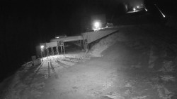 Modrá sjezdovka - dojezd k lanové dráze