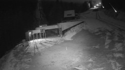 Modrá sjezdovka - dojezd k lanové dráze