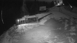 Modrá sjezdovka - dojezd k lanové dráze