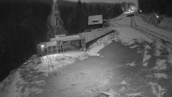 Modrá sjezdovka - dojezd k lanové dráze