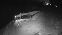 Modrá sjezdovka - dojezd k lanové dráze