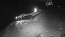 Modrá sjezdovka - dojezd k lanové dráze