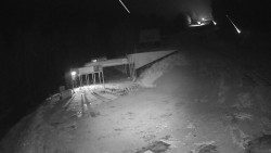 Modrá sjezdovka - dojezd k lanové dráze