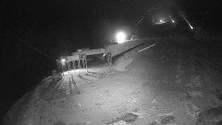 Modrá sjezdovka - dojezd k lanové dráze