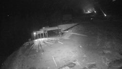 Modrá sjezdovka - dojezd k lanové dráze