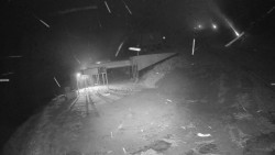 Modrá sjezdovka - dojezd k lanové dráze