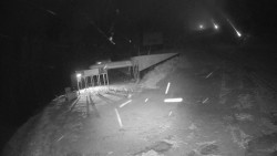 Modrá sjezdovka - dojezd k lanové dráze