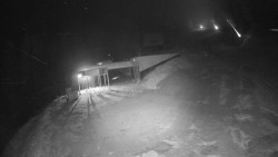 Modrá sjezdovka - dojezd k lanové dráze