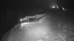 Modrá sjezdovka - dojezd k lanové dráze