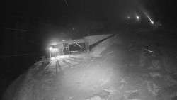 Modrá sjezdovka - dojezd k lanové dráze