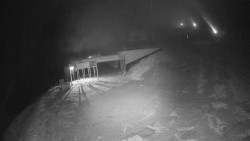 Modrá sjezdovka - dojezd k lanové dráze