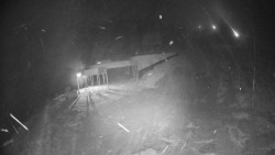 Modrá sjezdovka - dojezd k lanové dráze