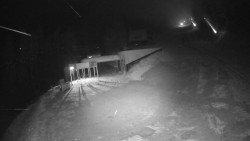 Modrá sjezdovka - dojezd k lanové dráze