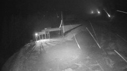 Modrá sjezdovka - dojezd k lanové dráze