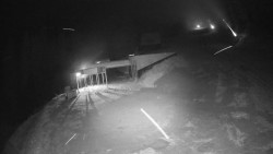 Modrá sjezdovka - dojezd k lanové dráze