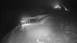 Modrá sjezdovka - dojezd k lanové dráze