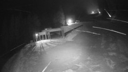 Modrá sjezdovka - dojezd k lanové dráze