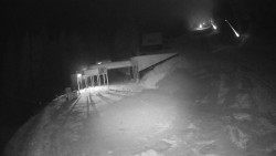 Modrá sjezdovka - dojezd k lanové dráze