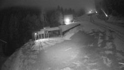 Modrá sjezdovka - dojezd k lanové dráze