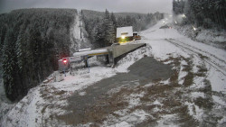 Modrá sjezdovka - dojezd k lanové dráze