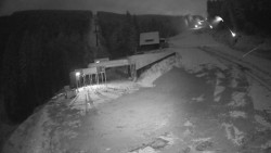 Modrá sjezdovka - dojezd k lanové dráze