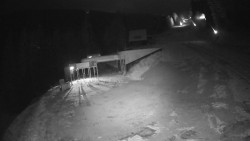 Modrá sjezdovka - dojezd k lanové dráze