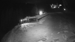 Modrá sjezdovka - dojezd k lanové dráze