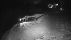 Modrá sjezdovka - dojezd k lanové dráze