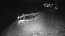 Modrá sjezdovka - dojezd k lanové dráze