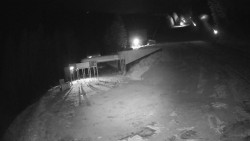 Modrá sjezdovka - dojezd k lanové dráze