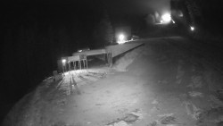 Modrá sjezdovka - dojezd k lanové dráze