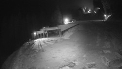 Modrá sjezdovka - dojezd k lanové dráze