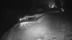 Modrá sjezdovka - dojezd k lanové dráze