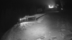 Modrá sjezdovka - dojezd k lanové dráze