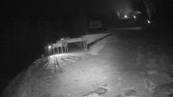 Modrá sjezdovka - dojezd k lanové dráze