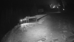 Modrá sjezdovka - dojezd k lanové dráze