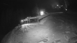 Modrá sjezdovka - dojezd k lanové dráze