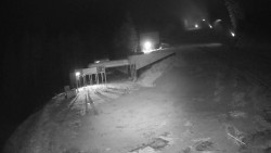 Modrá sjezdovka - dojezd k lanové dráze