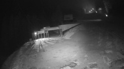 Modrá sjezdovka - dojezd k lanové dráze