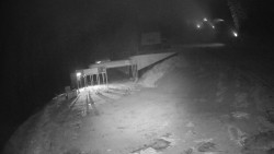 Modrá sjezdovka - dojezd k lanové dráze