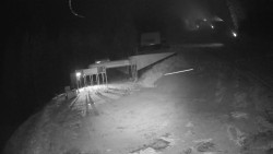 Modrá sjezdovka - dojezd k lanové dráze