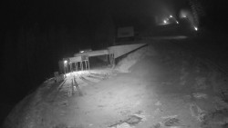 Modrá sjezdovka - dojezd k lanové dráze