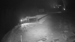 Modrá sjezdovka - dojezd k lanové dráze