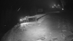 Modrá sjezdovka - dojezd k lanové dráze