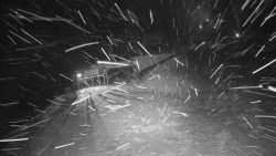 Modrá sjezdovka - dojezd k lanové dráze