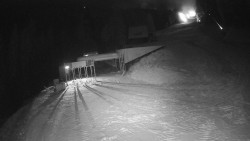 Modrá sjezdovka - dojezd k lanové dráze