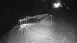 Modrá sjezdovka - dojezd k lanové dráze