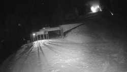 Modrá sjezdovka - dojezd k lanové dráze