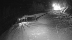 Modrá sjezdovka - dojezd k lanové dráze